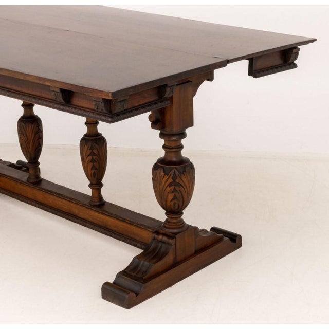 Jacobean Style Oak Refectory Table For Sale In New York - Image 6 of 9
