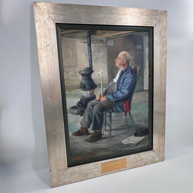 Original Signed Oil Portrait of Old John Francis by Grace B. Etheredge For Sale In Tampa - Image 6 of 12