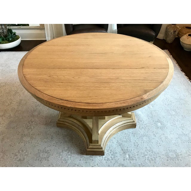 Transitional Restoration Hardware St. James Round Table Chairish