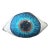 "Blue Eye" Sculpted Organic Cotton Sateen Original Pilow For Sale