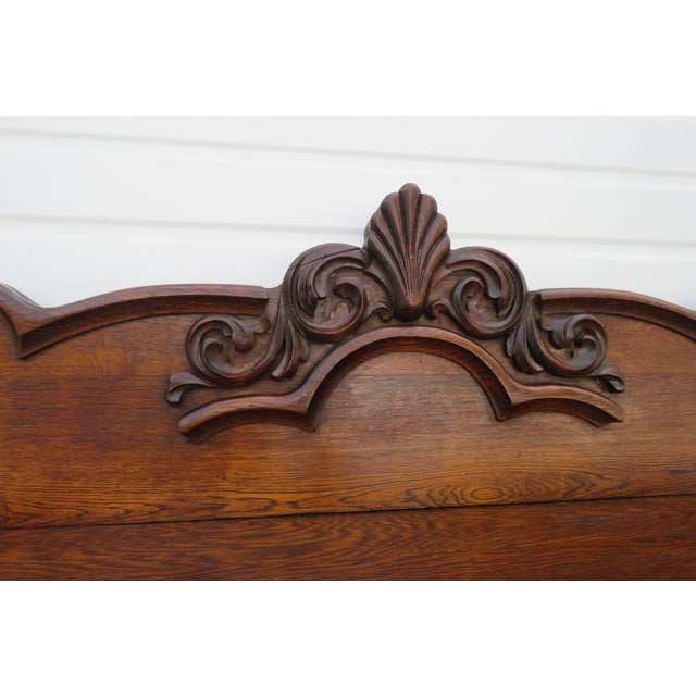 Early 1900s Victorian Carved Lion Heads Tiger Oak Server Buffet With Mirror 5955 For Sale - Image 4 of 12