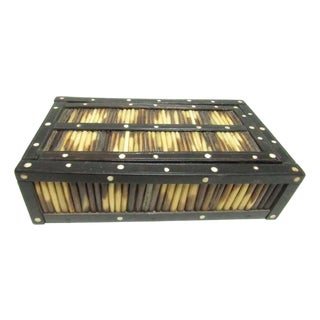 Antique Anglo Indian Porcupine Quill Pencil Box For Sale