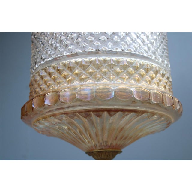 Italian Lantern in Crystal and Brass, 1950s For Sale - Image 6 of 14