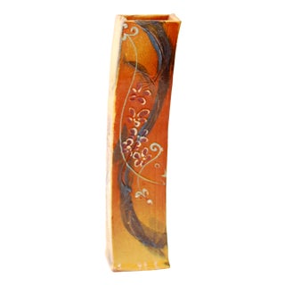 Brutalist Style Vase in Scarified and Glazed Stoneware, 1960s For Sale