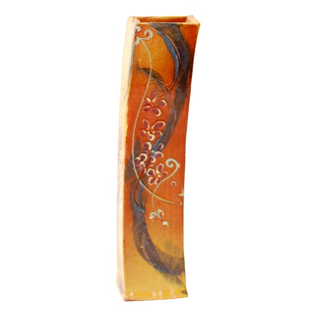 Brutalist Style Vase in Scarified and Glazed Stoneware, 1960s For Sale
