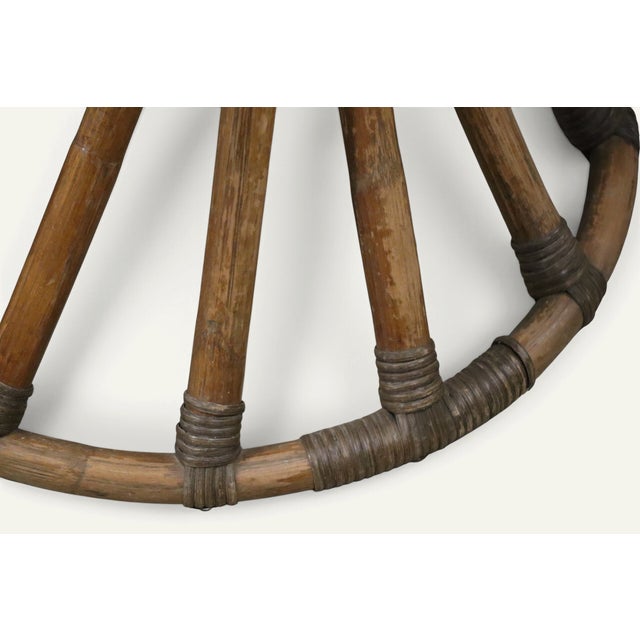 Bamboo and Glass Table by Bernard Govin for Eguizier, 1970s For Sale - Image 15 of 18