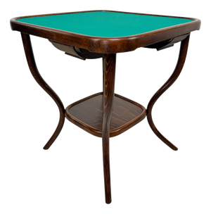 Art Nouveau Bentwood Card Table Model No. 8 from Gebrüder Thonet, 1920s