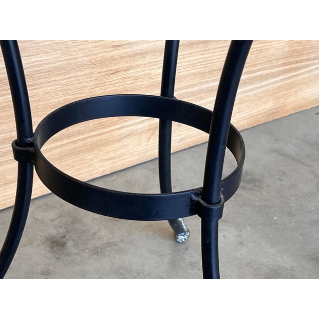 Mid 20th Century Pair of Gilded Wrought Iron Empire Coffee Tables For Sale - Image 13 of 18