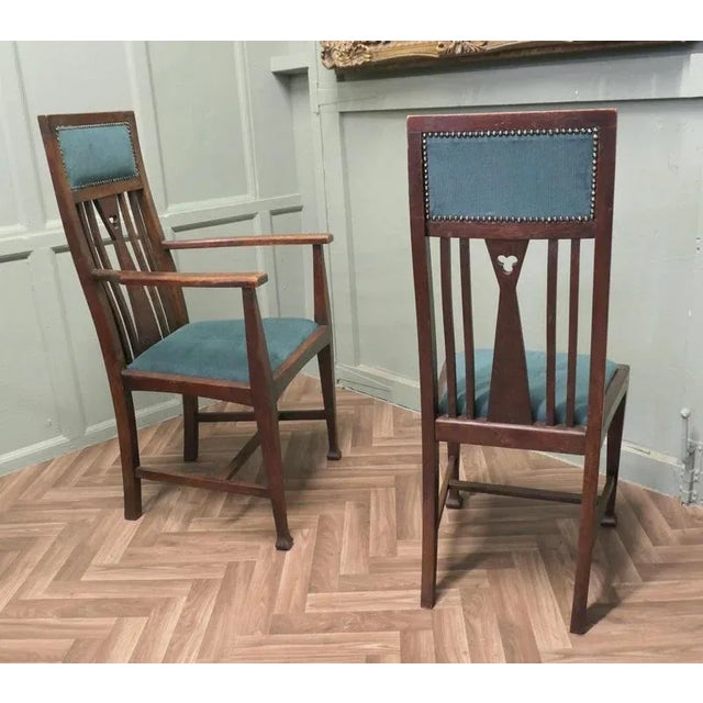 Antique Arts and Crafts Dining Chairs, 1880, Set of 6 For Sale - Image 6 of 8