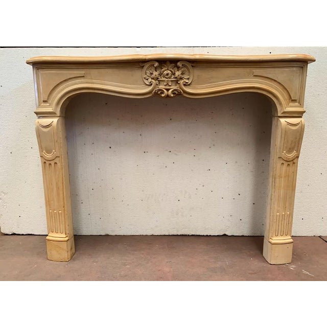Stone Louis XV Style Fireplace in Natural Stone, 1900s For Sale - Image 7 of 8