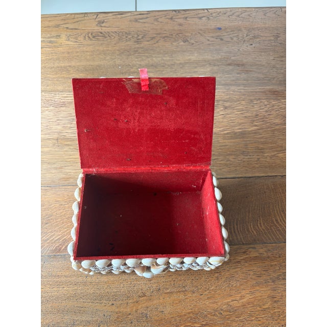 Wood Vintage English Shell Box For Sale - Image 7 of 8