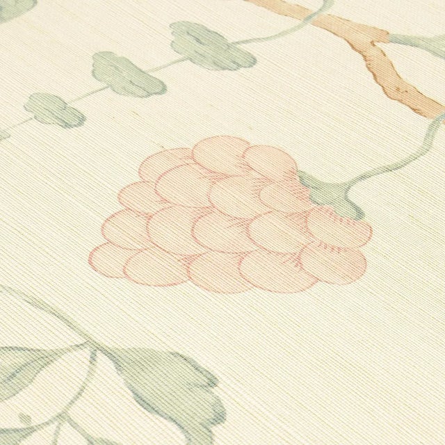 Contemporary SAMPLE - Schumacher Wisteria Sisal Wallpaper In Teal & Soft Pink For Sale - Image 3 of 5