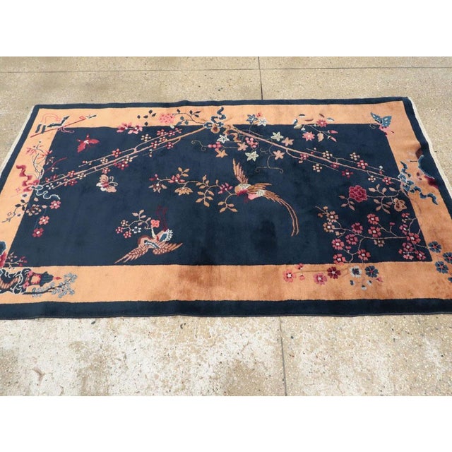 Galerie Shabab Collection Mid-20th Century Handmade Chinese Art Deco Accent Rug For Sale In New York - Image 6 of 9