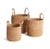 Contemporary Seagrass Round Baskets With Long Handles from Kenneth Ludwig Chicago - Set of 3 For Sale - Image 3 of 3