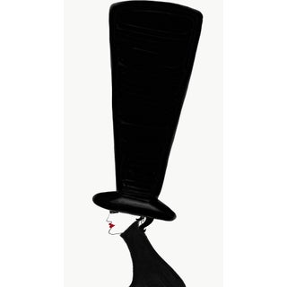 Chapeau Long Noir by Annie Naranian For Sale