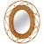Mid-Century French Oval Rattan and Wicker Wall Mirror, 1950s For Sale - Image 11 of 11