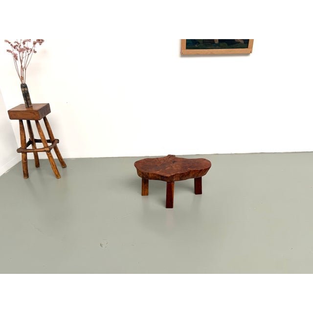 Brutalist Tripod Coffee Table in Teak, 1970s For Sale - Image 9 of 18