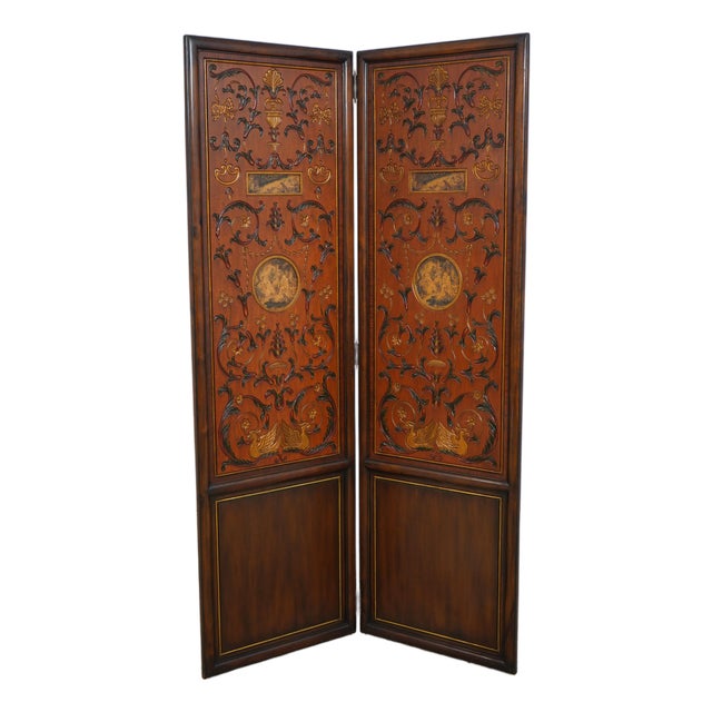 Theodore Alexander Neoclassical Folding Screen For Sale