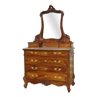 Louis XV Style Walnut Dressing Table, 1890s For Sale