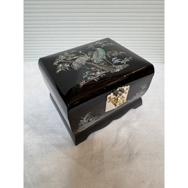 Asian Korean Mother of Pearl Inlay Jewelry Box, Small For Sale - Image 3 of 12
