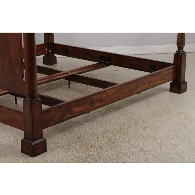 Theodore Alexander Althorp Collection Mahogany King Size Canopy Bed For Sale - Image 15 of 18