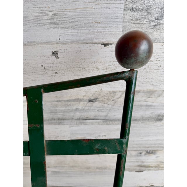 Dark Green Mid 20th Century Attributed to Mario Papperzini for Salterini Iron Garden Sofa For Sale - Image 8 of 18