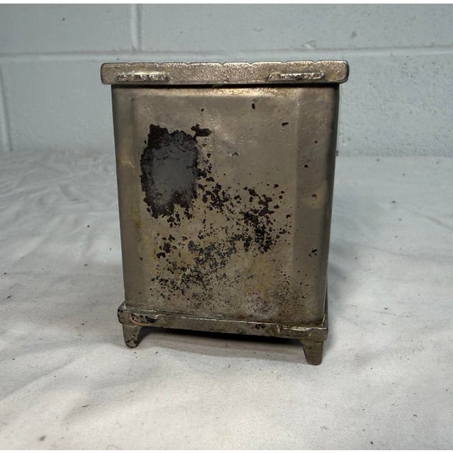 Antique 19th Century Cast Iron Star Safe Lock Deposit Coin Still Bank For Sale - Image 10 of 11