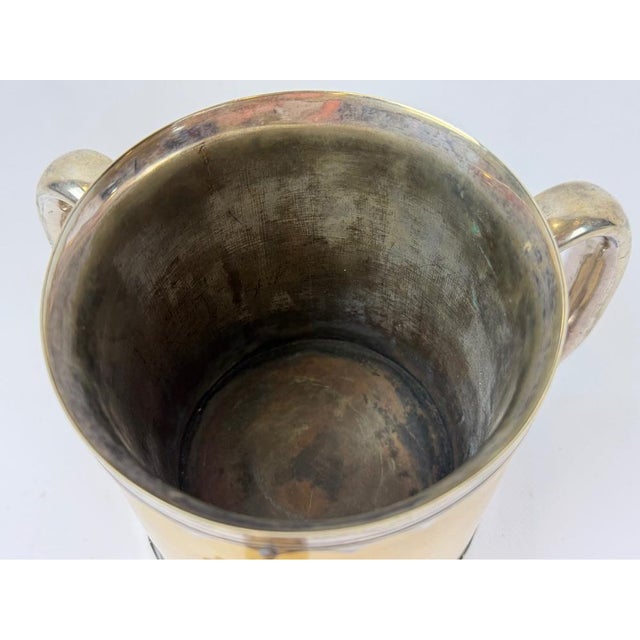 Victorian Sheffield Silver Plate and Oak Three Handle Trophy Cup, 1890s For Sale - Image 12 of 13