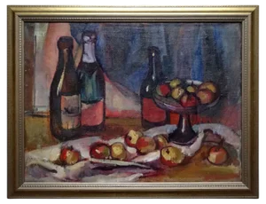 Biruta Baumane, Still Life with Apples, 1961, Oil on Canvas