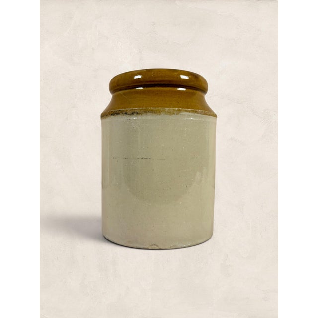 Antique English Victorian Salt-Glazed Stoneware Jar For Sale - Image 4 of 6