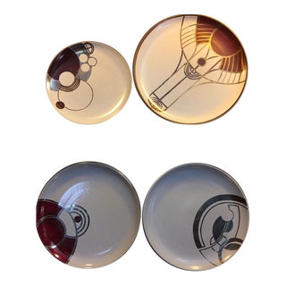 Late 20th Century Heath Ceramics for Frank Lloyd Wright Design Prototype Plates - 4 Pieces For Sale
