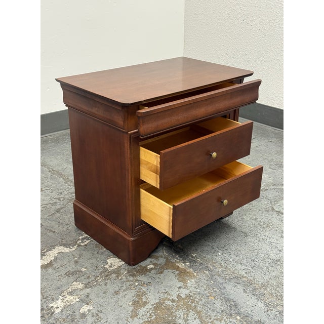 Shermag Shermag Louis Philippe Two Drawers Nightstand For Sale - Image 4 of 12