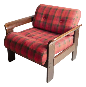 Dark Walnut Armchair by Silvano Passi, 1970s