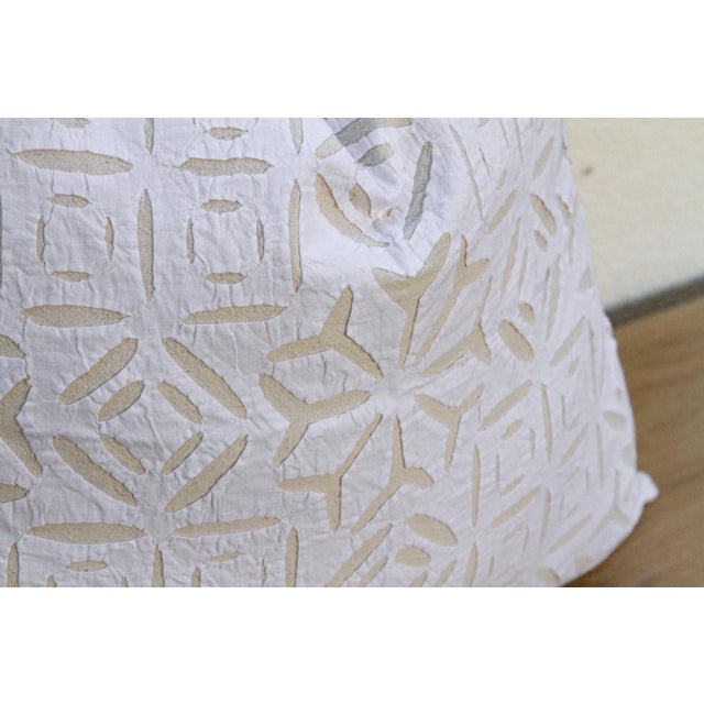 1990s Dahila Petals Appliqué Pillow Cover For Sale - Image 5 of 9