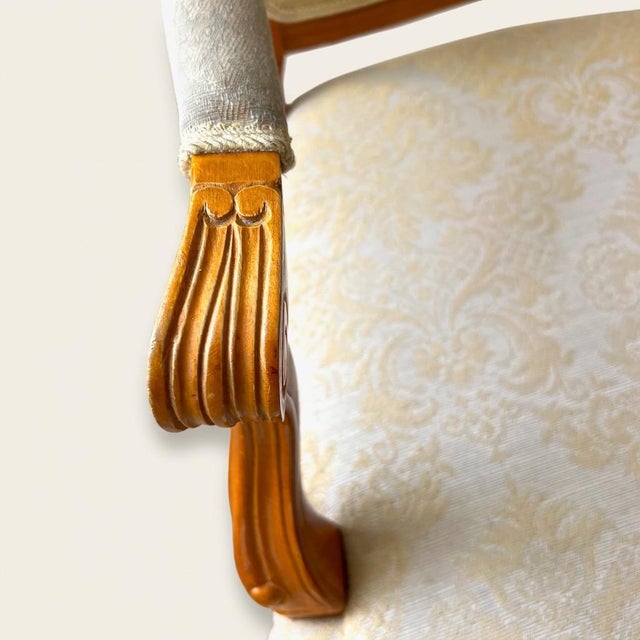 Louis XV Revival Rococo Style Beech Armchairs, England, 1950s, Set of 2 For Sale - Image 11 of 17