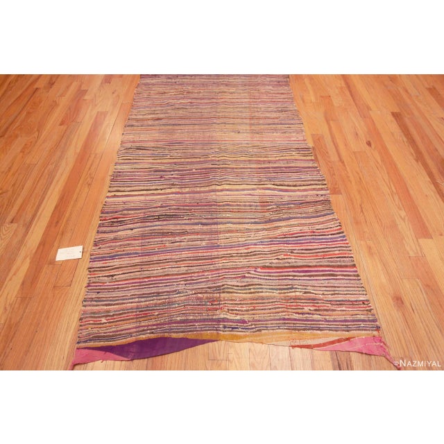 Textile Nazmiyal Collection Vintage Moroccan Striped Kilim Rug For Sale - Image 7 of 8