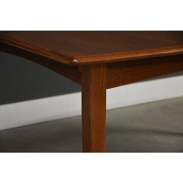 Mid 20th Century Danish Modern Teak Butterfly Leaf Dining Table For Sale - Image 13 of 13
