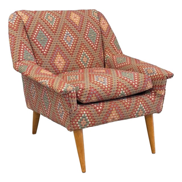 1960s Maple Mid Century Modern Lounge Chair For Sale