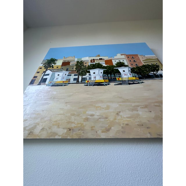 Textile "Barceloneta", Original Painting by Jennifer Hohlfelder For Sale - Image 7 of 8