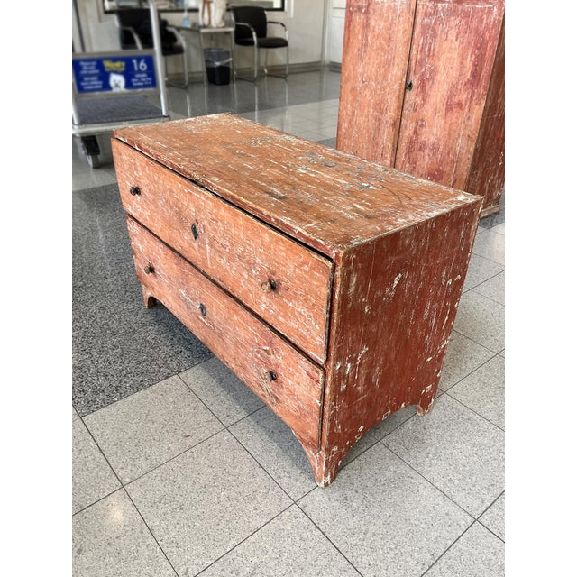 Swedish Folk Cabinet & Chest of Drawers For Sale - Image 12 of 18