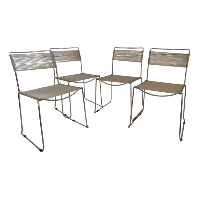 Spaghetti Chairs attributed to Giandomenico Belotti for Alias, 1970s, Set of 4 For Sale