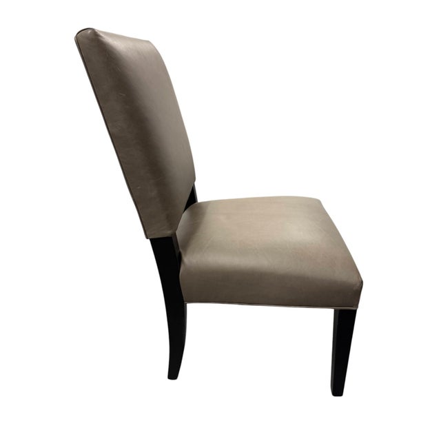 Traditional Arhaus Torino Leather Side Chair For Sale - Image 3 of 9
