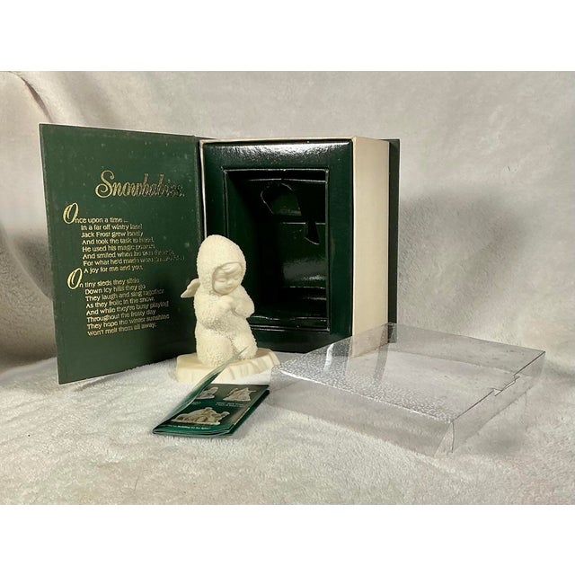 Figurative Department 56 Snowbabies “Now I Lay Me Down to Sleep” Figurine 1993-2005 Original Box & Packing For Sale - Image 3 of 12