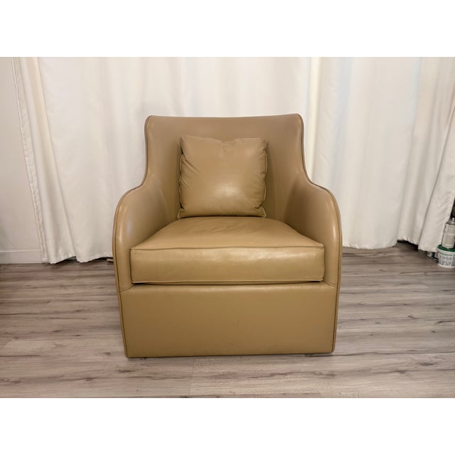 2020s Attributed to Gregorius Pineo Custom Leather Lounge Chairs - A Pair For Sale In Los Angeles - Image 6 of 11