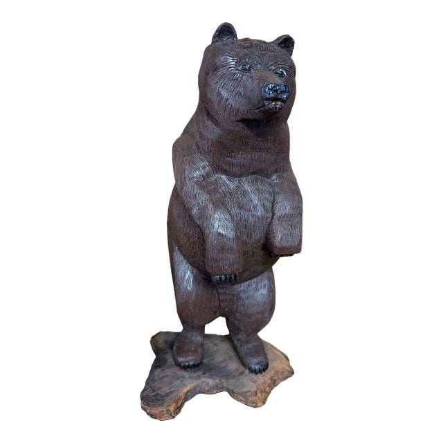 1920s Folk Art Bear Carving For Sale