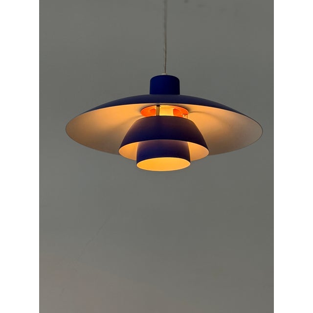 Blue PH 4/3 Pendant Lamp by Poul Henningsen for Louis Poulsen, Denmark, 1970s For Sale - Image 15 of 18