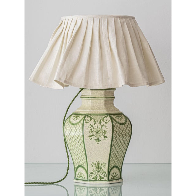 Vintage Spanish Revival Crackle-Glazed Ceramic Table Lamp by Benlloch Manises, 1950s For Sale - Image 9 of 15