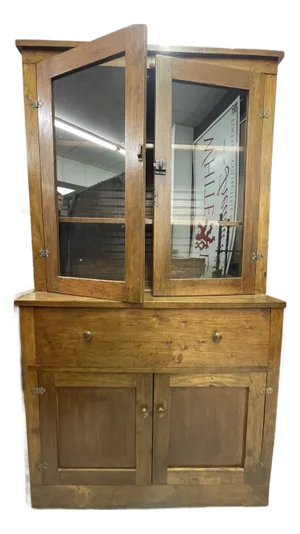 Antique Two-Piece Stepback Cupboard