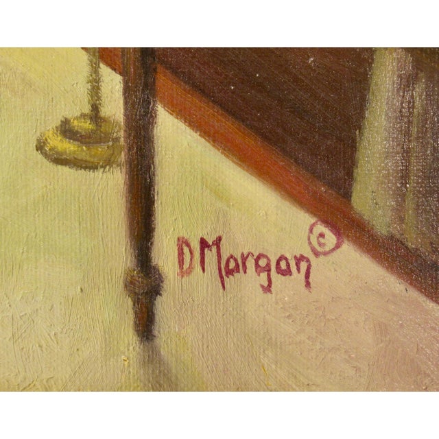Paint Douglas Paul Morgan Interior With Bouquet C. 2000 Painting For Sale - Image 7 of 8