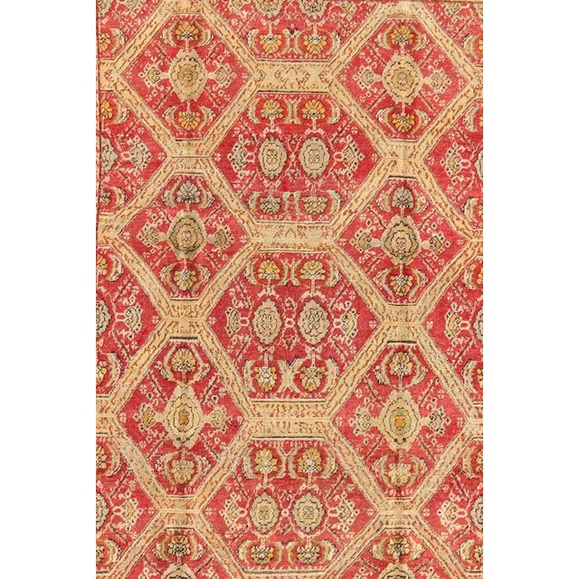 Early 20th Century Antique Turkish Oushak Rug With Paisley Border and Over All Tribal Design For Sale - Image 5 of 8